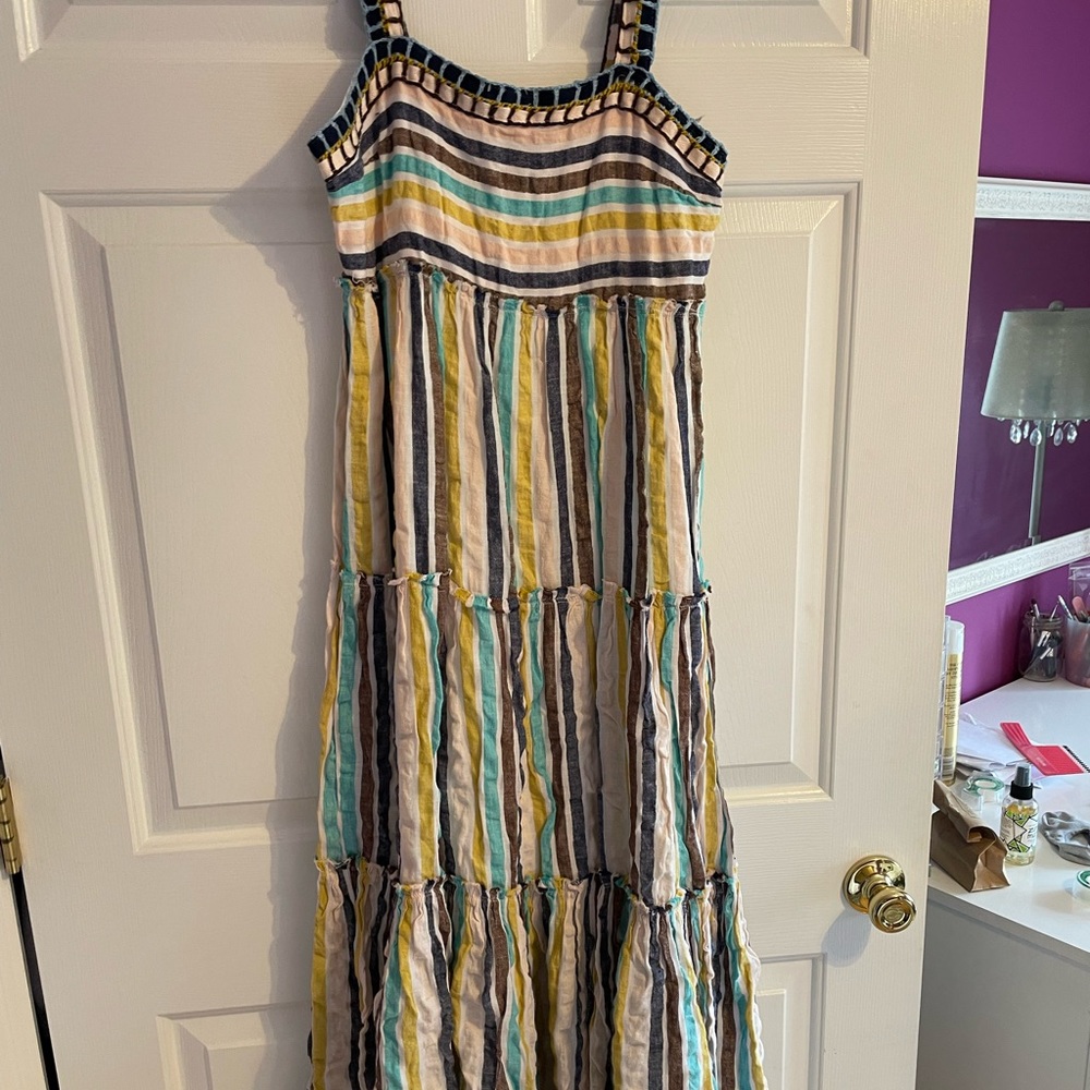 Anthropologie multi color maxi dress.
